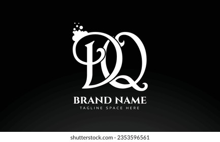 Plantillas de diseño del logotipo de la carta de las iniciales de DQ