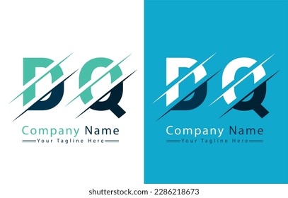 DQ Letter Logo Design Concept. Vector Logo Illustration