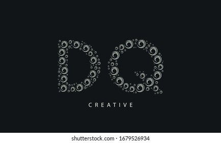 Logotipo de letra DQ, icono, diseño de elementos vectoriales
