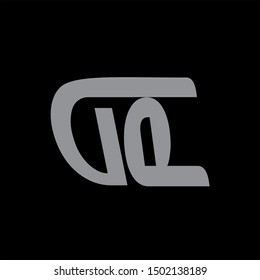 DQ Letter monogram with abstrac concept style design