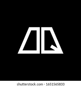 DQ logo abstract monogram isolated on black background