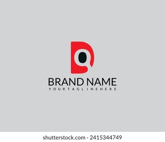 Diseño del logotipo de DQ. Diseño del logotipo DQ de la letra inicial. Diseño del logotipo de DQ.