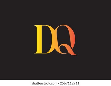DQ logo Design Template Vector Graphic Branding Element.
