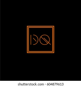 dq logo letter initial, Abstract Polygonal Background Logo, design for Corporate Business Identity,flat icon, Alphabet letter