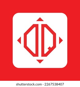 DQ modern initial monogram logo design vector. It will be suitable for which company or brand name start those initial.