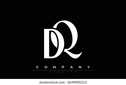 DQ Modern Initials Logo Design. Branding logo with stylized initials showcasing bold design and modern aesthetic. Ideal for professional business branding or creative projects focusing on minimalistic
