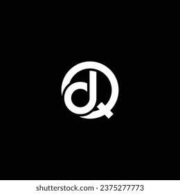 DQ or QD abstract letter logo design. Outstanding professional business awesome artistic branding company different colors illustration icon or monogram.
