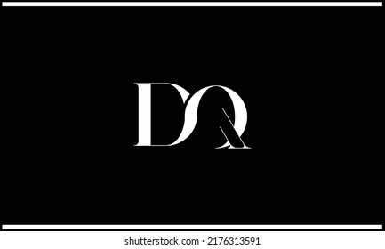 DQ, QD Abstract Letters Logo Monogram