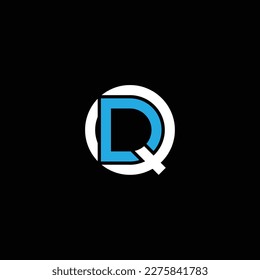 DQ or QD abstract outstanding professional business awesome artistic branding company different colors illustration logo