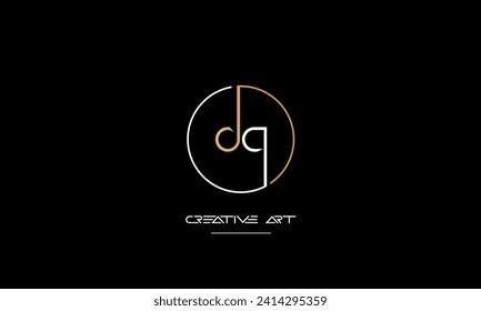 DQ, QD, D, Q letras abstractas monograma