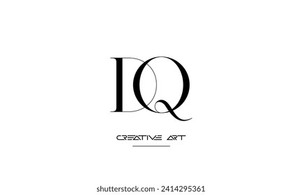 DQ, QD, D, Q abstract letters logo monogram