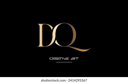 DQ, QD, D, Q letras abstractas monograma