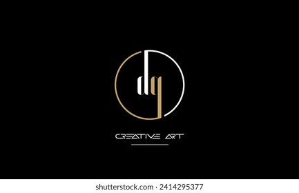 DQ, QD, D, Q abstract letters logo monogram