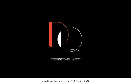 DQ, QD, D, Q letras abstractas monograma