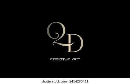 DQ, QD, D, Q abstract letters logo monogram
