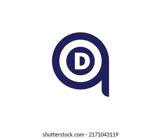 DQ QD Logo-Design Vektorgrafik-Vorlage