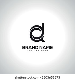 DQ QD Minimal Unique Letter Logo Design. Initial Vector Symbol.