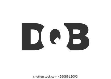 DQB logo design. Initial letter D Q B bold font style for tech startups, consulting, corporate branding. Creative company name, headlines typography identity, trendy logotype. Vector illustration.