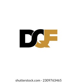 DQF letter monogram logo design vector