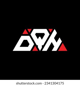 DQH Dreieck-Buchstaben Logo-Design mit Dreiecksform. DQH Dreieck Logo Design Monogramm. DQH Dreieck-Vektorlogo-Vorlage mit roter Farbe. DQH dreieckiges Logo Einfach, elegant und luxuriös.