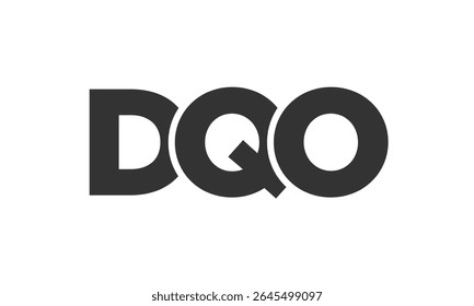 DQO logo design template with strong and modern bold text. Initial based vector logotype featuring simple and minimal typography. Trendy company identity ideal for businesses brand presence.