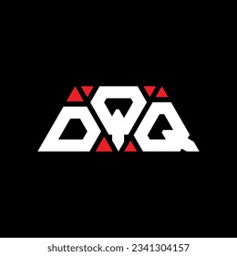 DQQ triangle letter logo design with triangle shape. DQQ triangle logo design monogram. DQQ triangle vector logo template with red color. DQQ triangular logo Simple, Elegant, and Luxurious design.