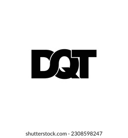 DQT letter monogram logo design vector