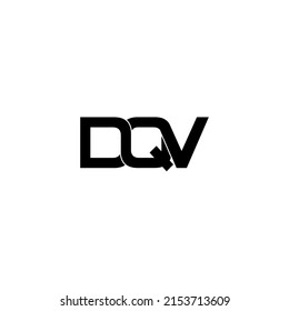 diseño del logotipo del monograma original de la letra dqv
