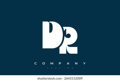 DR Abstract Geometric Logo Design. Modern and elegant logo design with simplistic typography elements, showcasing branding excellence.