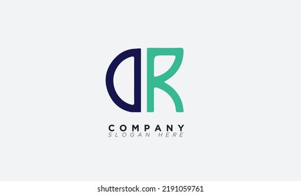 DR Alphabet letters Initials Monogram logo
