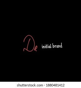 DR beauty monogram and elegant logo design