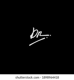 DR beauty monogram and elegant logo design