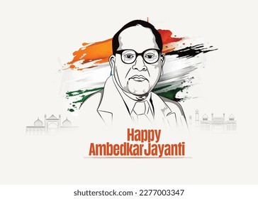 Dr. Bhimrao Ambedkar Indian Freedom Fighter and constitution writer Babasaheb Bhimrao Ambedkar Jayanti with Ashoka chakra