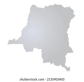DR Congo grey map. vector illustration