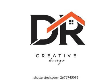 DR Creative Real Estate Architecture Monogram and Home Logo