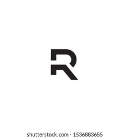 DR D R Letter Logo Design Vector