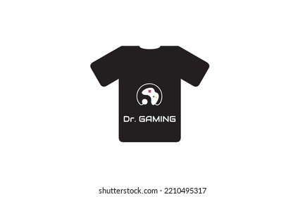  dr gaming icon vector t-shirt design, illustration, text design