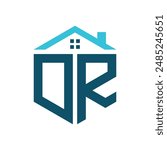 DR House Logo Design Template. Letter DR Logo for Real Estate, Construction or any House Related Business