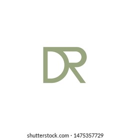 Dr icon letter green vector logo