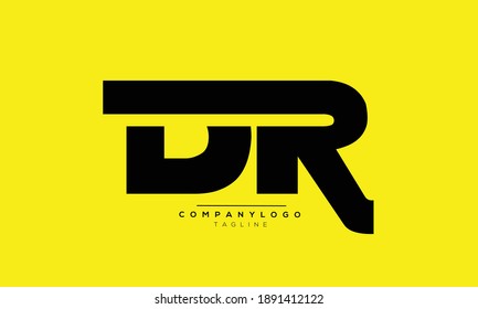 DR icon monogram letter text alphabet logo design