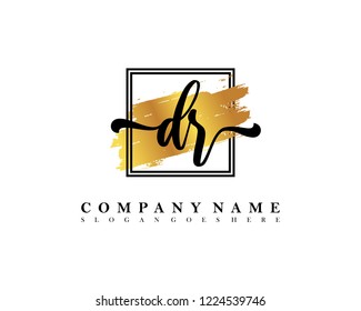 DR Initial handwriting logo concept