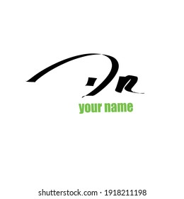 DR initial handwriting logo for identity