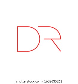 DR initial letter logo template vector icon design