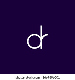 dr initial letter round linked lowercase logo. d and r vector template design, modern design monogram