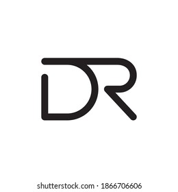 Dr Initial Letter Vector Logo