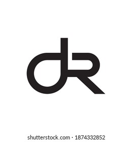 dr initial letter vector logo