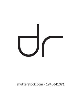 dr initial letter vector logo