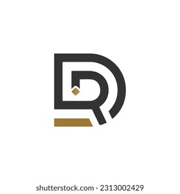 dr initial letter vector logo design template