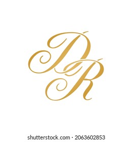 DR initial logo design vector stock