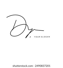Dr Initial signature logo vector design